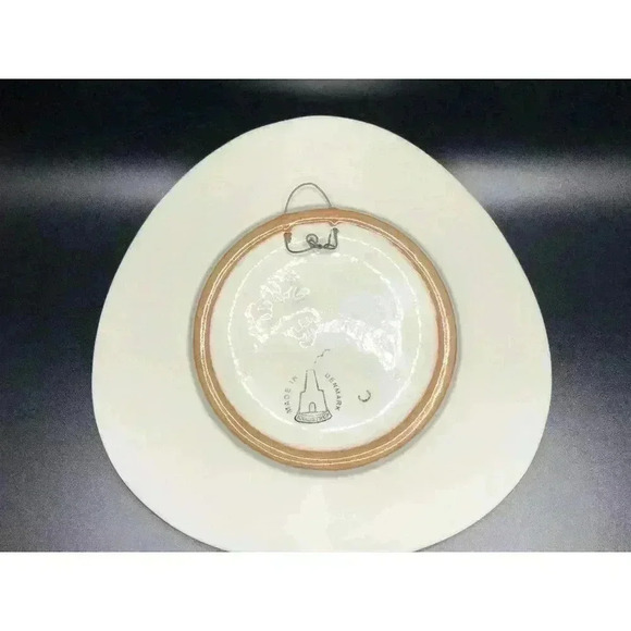Vintage MCM Knabstrup Danish Pottery Plaque STORM P Robert Storm Petersen Plate - Picture 7 of 10